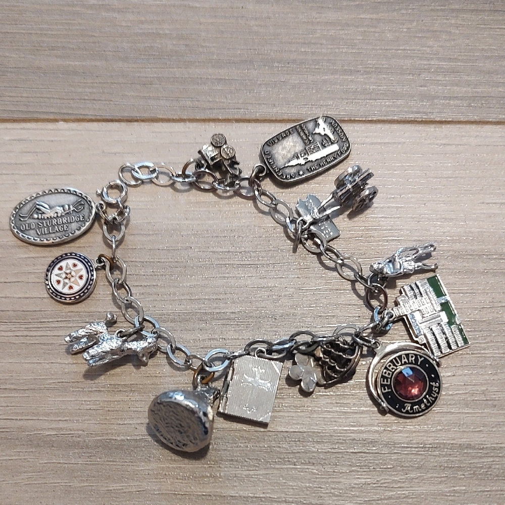 Vintage Sterling Silver Charm Bracelet